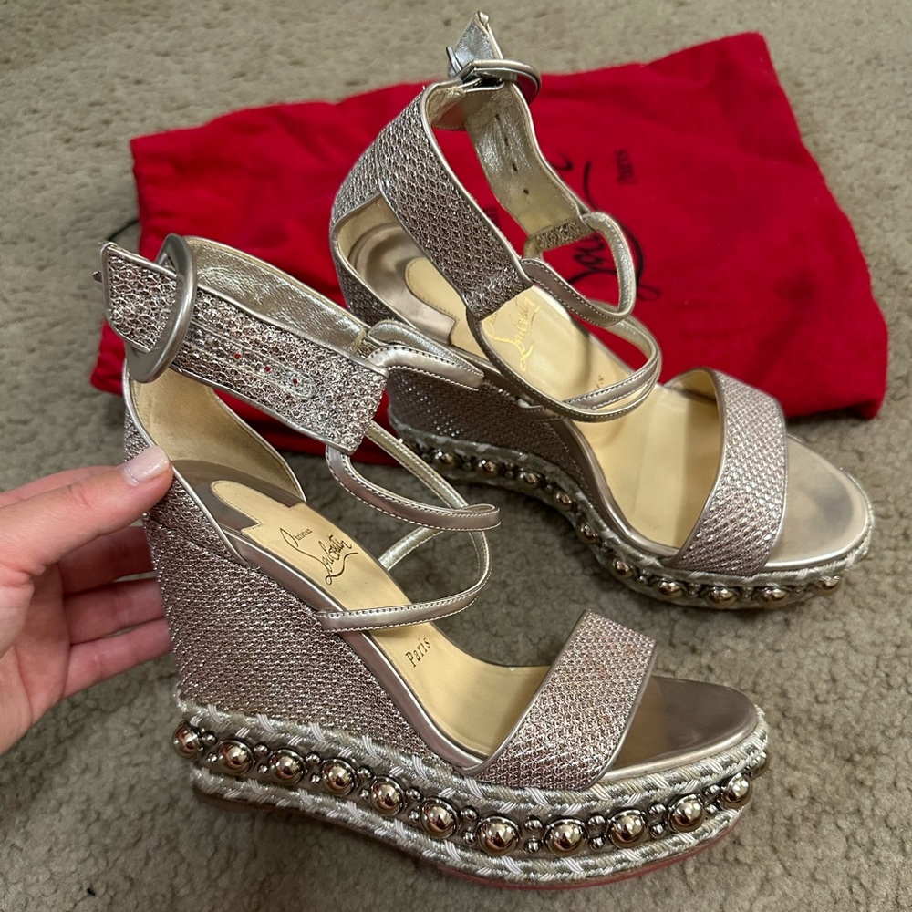Christian Louboutin Chocazeppa Wedge Sandals